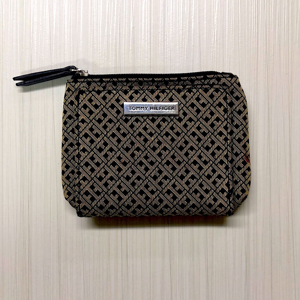 Tommy Hilfiger black brown coin purse wallet